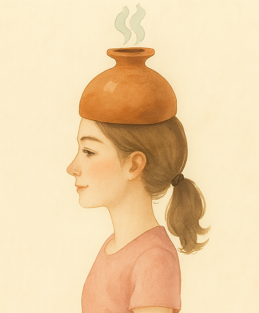 気力が出にくい状態が続くとき 百会灸のイメージイラスト